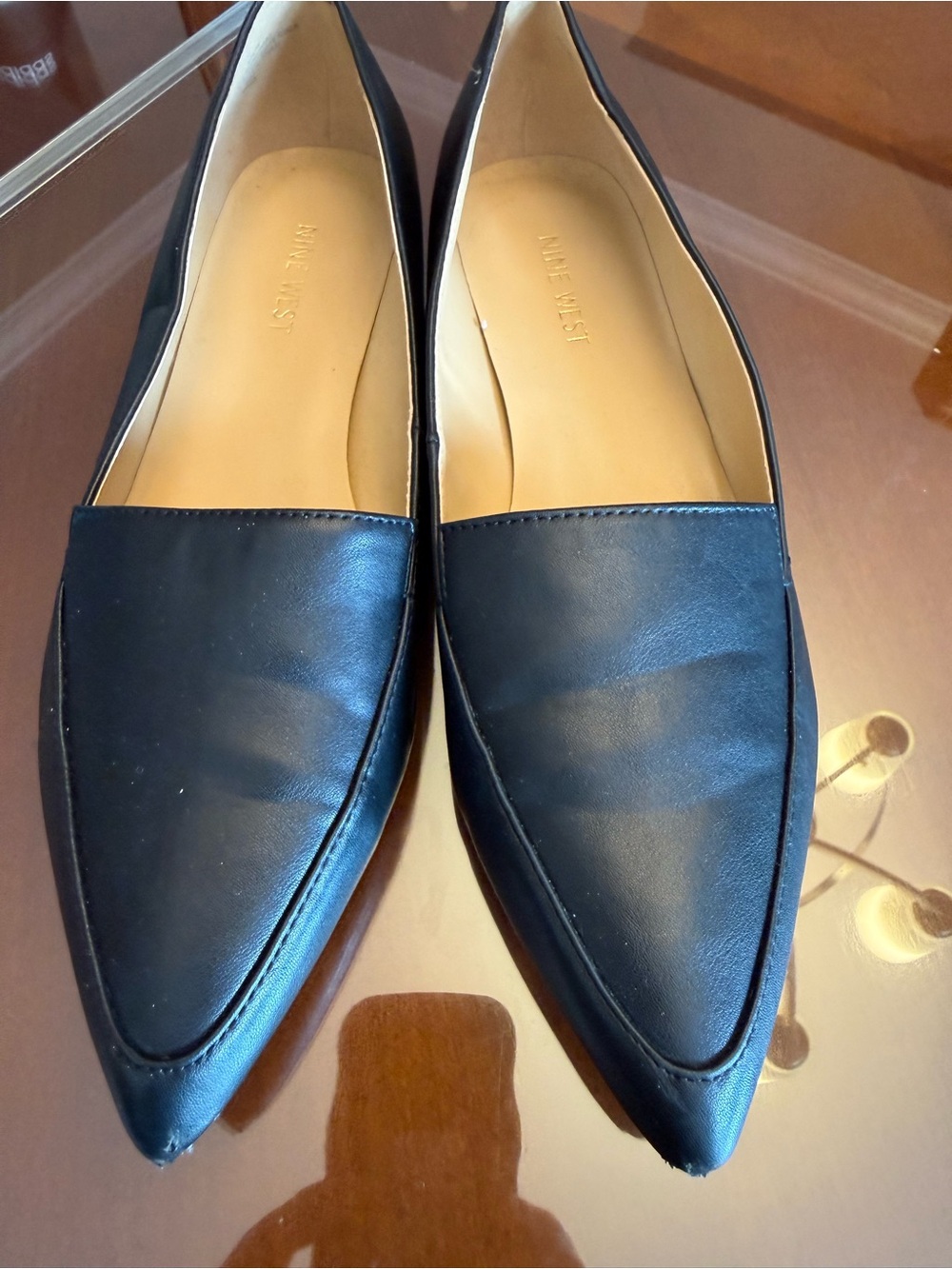 Nine West Black Pointed-Toe Ballet Flats - Picture 2 of 9